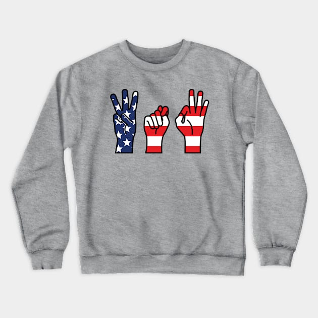 WTF America Crewneck Sweatshirt by blueskye78